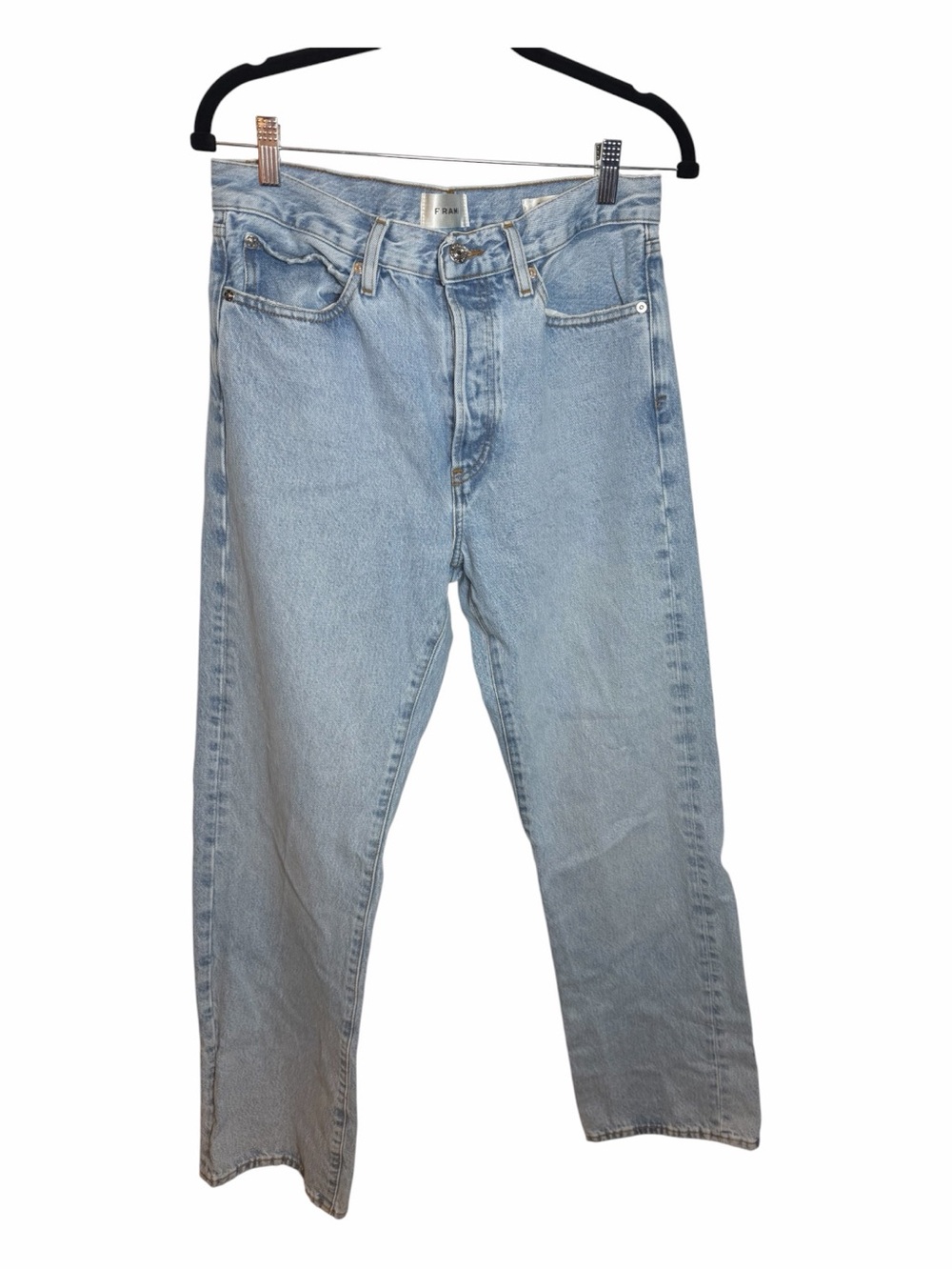 FRAME Women's Light Wash Blue Straight Leg Denim Jeans 100% Cotton Sz 28
